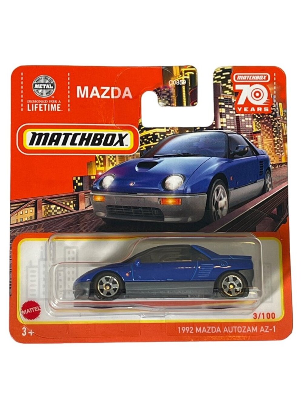 Matchbox 70 Years Mazda Autozam AZ-1 Blue JDM Diecast NOC